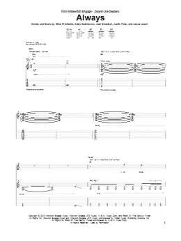 page one of Always (Guitar Tab)