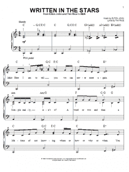page one of Written In The Stars (from Aida) (Easy Piano)