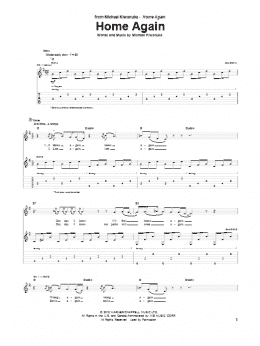 page one of Home Again (Guitar Tab)