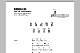 page one of Edelweiss (Ukulele Chords/Lyrics)