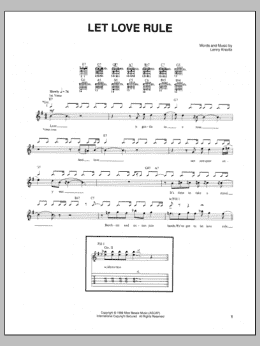page one of Let Love Rule (Guitar Tab)