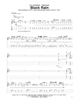page one of Black Rain (Guitar Tab)