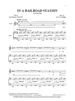 page one of In A Railroad Station (SATB Choir)