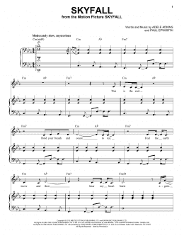 page one of Skyfall (Piano & Vocal)