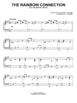 page one of The Rainbow Connection (Piano Solo)