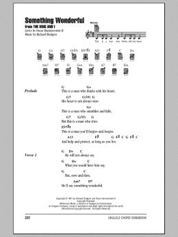 page one of Something Wonderful (Ukulele Chords/Lyrics)