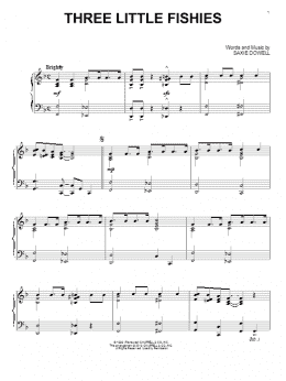 page one of Three Little Fishies (Piano Solo)