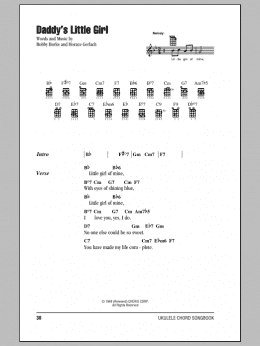 page one of Daddy's Little Girl (Ukulele Chords/Lyrics)