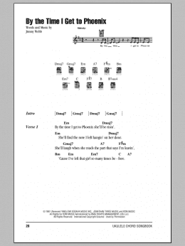 page one of By The Time I Get To Phoenix (Ukulele Chords/Lyrics)