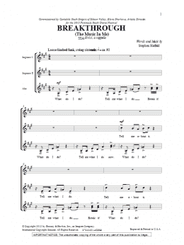 page one of Breakthrough (SSA Choir)