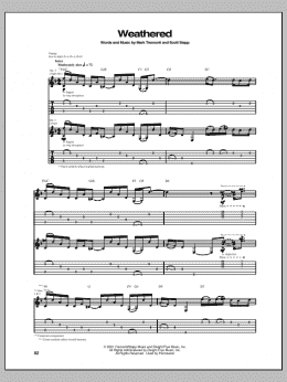 page one of Weathered (Guitar Tab)