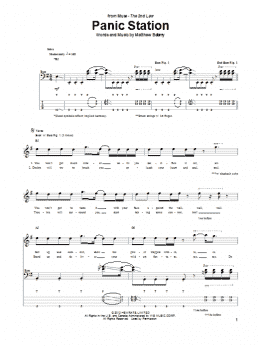 page one of Panic Station (Bass Guitar Tab)