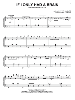 page one of If I Only Had A Brain (Piano Solo)