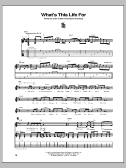 page one of What's This Life For (Guitar Tab)