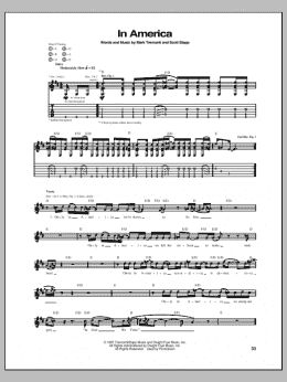 page one of In America (Guitar Tab)