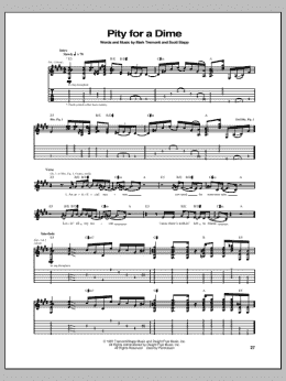 page one of Pity For A Dime (Guitar Tab)