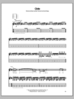 page one of Ode (Guitar Tab)