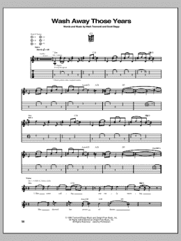 page one of Wash Away Those Years (Guitar Tab)