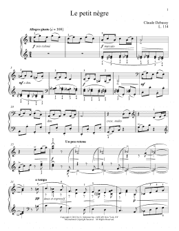 page one of Le Petite Negre (Piano Solo)