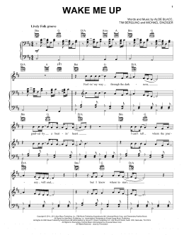 page one of Wake Me Up! (Piano, Vocal & Guitar Chords (Right-Hand Melody))