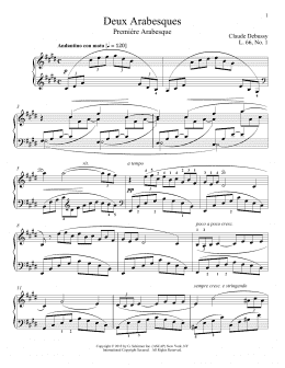 page one of Deux Arabesques (Piano Solo)