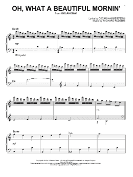page one of Oh, What A Beautiful Mornin' (from Oklahoma!) (Piano Solo)