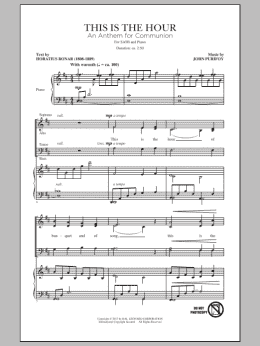 page one of This Is The Hour (SATB Choir)