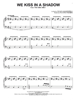 page one of We Kiss In A Shadow (Piano Solo)