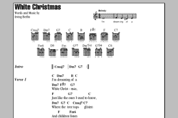 page one of White Christmas (Guitar Chords/Lyrics)