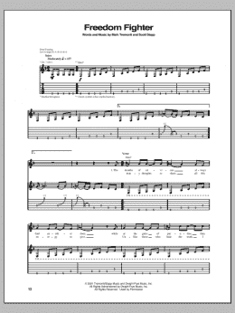 page one of Freedom Fighter (Guitar Tab)