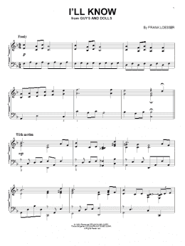 page one of I'll Know (Piano Solo)