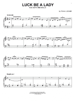 page one of Luck Be A Lady (Piano Solo)