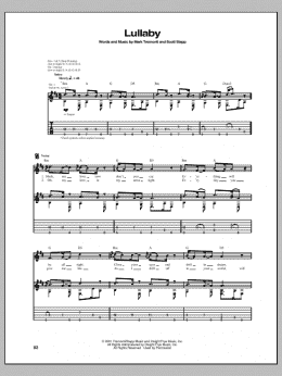page one of Lullaby (Guitar Tab)