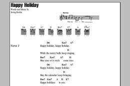 page one of Happy Holiday (Guitar Chords/Lyrics)