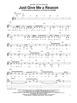 page one of Just Give Me A Reason (Bass Guitar Tab)
