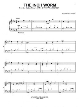 page one of The Inch Worm (from Hans Christian Andersen) (Piano Solo)