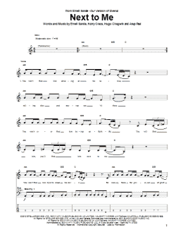 page one of Next To Me (Bass Guitar Tab)