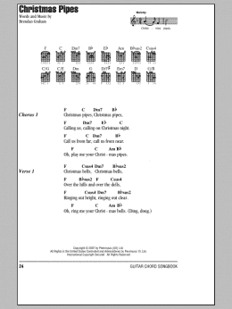 page one of Christmas Pipes (Guitar Chords/Lyrics)