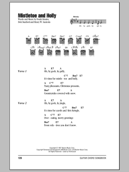 page one of Mistletoe And Holly (Guitar Chords/Lyrics)
