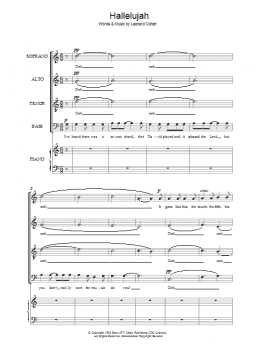 page one of Hallelujah (SATB Choir)