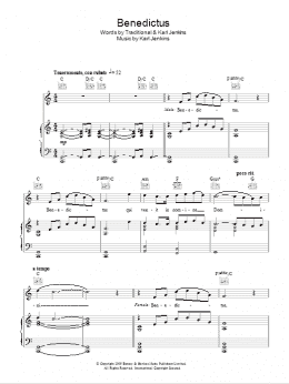 page one of Benedictus (Piano, Vocal & Guitar Chords)