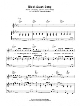 page one of Black Swan Song (Piano, Vocal & Guitar Chords)