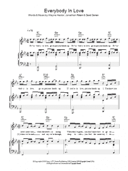 page one of Everybody In Love (Piano, Vocal & Guitar Chords)