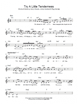 page one of Try A Little Tenderness (Lead Sheet / Fake Book)
