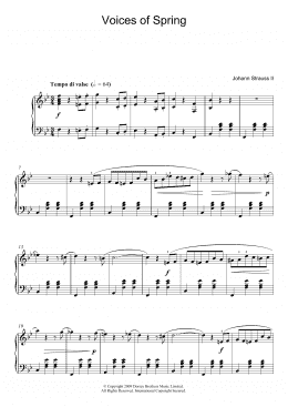 page one of Waltz: Voices Of Spring (Piano Solo)