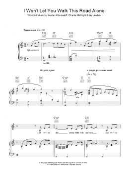 page one of I Won't Let You Walk This Road Alone (Piano, Vocal & Guitar Chords)