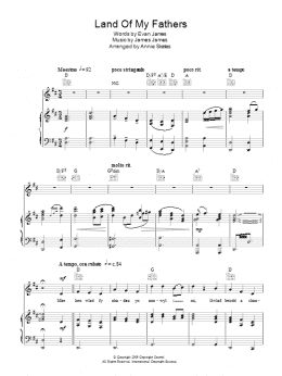 page one of Land Of My Fathers (Piano, Vocal & Guitar Chords)