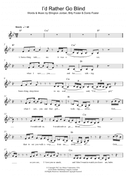 page one of I'd Rather Go Blind (Lead Sheet / Fake Book)