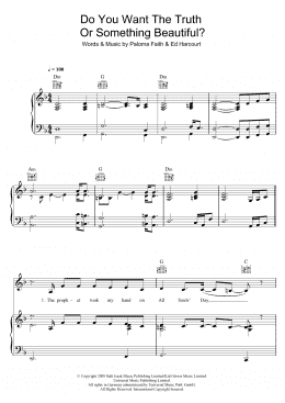 page one of Do You Want The Truth Or Something Beautiful? (Piano, Vocal & Guitar Chords)