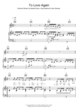page one of To Love Again (Piano, Vocal & Guitar Chords)